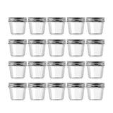 Novelinks 4oz Clear Plastic Jars with Silver Lids Kitchen Storage Containers for Kitchen & Household Storage Coffee Canister,20 Pack