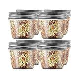 Novelinks 4oz Clear Plastic Jars with Silver Lids Kitchen Storage Containers for Kitchen & Household Storage Coffee Canister,20 Pack